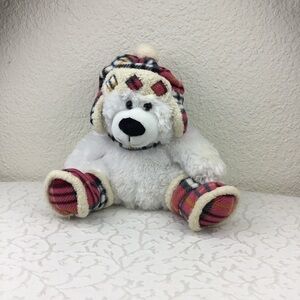 Plush Dog Toy American Greetings Holiday White Stuffed Dog Toy Soft Kids…